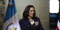 Kamala Harris em visita oficial à Guatemala  Foto: EPA / Ansa - Brasil