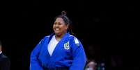 Beatriz Souza ganhou a medalha de bronze no Mundial de Judô na categoria pesado feminino  Foto: Enrico Calderoni/AFLO SPORT