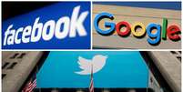 Logos das gigantes da tecnolgia Facebook, Google e Twitter. REUTERS/Arquivo  Foto: Reuters