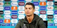 Cristiano Ronaldo durante entrevista da Euro 2020 na Puskas Arena, Budapeste
14/6/ 2021 UEFA/via REUTERS   Foto: Reuters