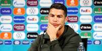 Cristiano Ronaldo durante entrevista coletiva em Budapeste
14/06/2021 UEFA/Divulgação via REUTERS   Foto: Reuters