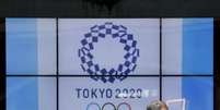 Logo da Olimpíada Tóquio 2020 em Tóquio
14/04/2021 REUTERS/Issei Kato  Foto: Reuters