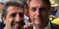 O novo ministro do Meio Ambiente, Joaquim Álvaro Pereira Leite, e o presidente Jair Bolsonaro  Foto: Reprodução / BBC News Brasil