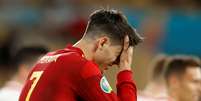 Morata é alvo de críticas da torcida da Espanha  Foto: Marcelo Del Pozo / Reuters