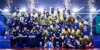 Brasil comemora o título da Liga das Nações   Foto: 