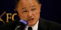 Yasuhiro Yamashita, presidente do Comitê Olímpico do Japão, durante entrevista coletiva nesta segunda-feira.
REUTERS/Kim Kyung-Hoon  Foto: Reuters