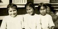 Foto de 1900 mostra crianças indígenas em antiga escola católica na província de Saskatchewan, no Canadá  Foto: ANSA / Ansa - Brasil
