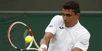 Thiago Monteiro perdeu para Felix Auger Aliassime na estreia em Wimbledon REUTERS/Paul Childs  Foto: Paul Childs / REUTERS