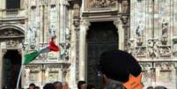 Protesto do movimento 'No Vax' na piazza Duomo, em Milão  Foto: ANSA / Ansa - Brasil