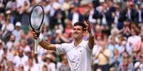 Djokovic venceu Garin nesta segunda-feira em Wimbledon Divulgação/Wimbledon  Foto: Divulgação / Wimbledon