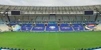 Nesta quarta-feira, palco será liberado para cerimonial da Conmebol (Foto: Reprodução / Twitter @maracana)  Foto: Lance!