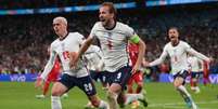 Kane marcou o gol da vitória inglesa (Foto: LAURENCE GRIFFITHS / POOL / AFP)  Foto: Lance!