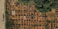 Vista aérea do Cemitério Parque Tarumã, em Manaus
07/07/2021 REUTERS/Bruno Kelly  Foto: Reuters