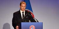 Aleksander Ceferin, presidente da Uefa, é contra mudança na Copa do Mundo (Foto: Andreas Solaro / AFP)  Foto: LANCE!