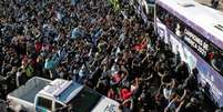 Multidão foi às ruas de Buenos Aires para celebrar fim do jejum de 28 anos sem título (Foto: JUAN MABROMATA / AFP)  Foto: Lance!