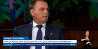 O presidente da República, Jair Bolsonaro, em entrevista.  Foto: TV Brasil/Reprodução / Estadão Conteúdo