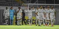 Jogadores do Santos comemoraram muito o ponto conquistado em Bragança (Ivan Storti / Santos)  Foto: Lance!