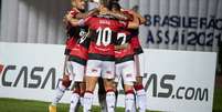 No Brasileiro, Flamengo chegou a 18 pontos; desafio agora é por vaga na Libertadores (Foto: Alexandre Vidal / CRF)  Foto: Lance!