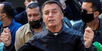 Bolsonaro elogiou a droga proxalutamida ao deixar hospital em SP  Foto: EPA / BBC News Brasil