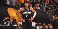 Giannis Antetokounmpo foi eleito MVP das finais da NBA (Jesse D. Garrabrant/AFP)  Foto: Lance!