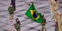 Delegação brasileira desfila na cerimônia de abertura dos Jogos de Tóquio
23/07/2021
REUTERS/Mike Blake  Foto: Reuters