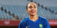Marta tem três gols marcados nos Jogos Olímpicos de Tóquio (Foto: Kohei CHIBAHARA / AFP)  Foto: Lance!
