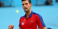 Novak Djokovic durante partida na Olimpíada de Tóquio 2020
28/07/2021 REUTERS/Mike Segar  Foto: Reuters
