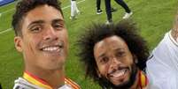 Marcelo e Varane foram companheiros na defesa do Real Madrid (Foto: Arquivo Pessoal)  Foto: Lance!