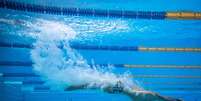 Bruno Fratus caiu na água nesta sexta-feira nos Jogos Olímpicos de Tóquio e se classificou à semifinal dos 50m livre Jonne Roriz/COB  Foto: Jonne Roriz  / COB