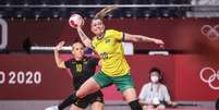 Brasil foi derrotado no handebol feminino neste sábado nos Jogos Olímpicos de Tóquio Gaspar Nóbrega COB  Foto: Gaspar Nóbrega  / COB