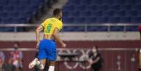 Matheus Cucnha comemora único gol do Brasil na vitória sobre o Egito neste sábado Lucas Figueiredo/CBF  Foto:  Lucas Figueiredo  / CBF