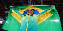 Rebeca Andrade ganha o ouro no salto nos Jogos de Tóquio  Foto: Mike Blake