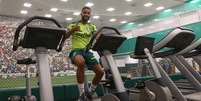 Jorge trabalha o seu condicionamento físico para poder estrear pelo Palmeiras  Foto: Cesar Greco/Palmeiras