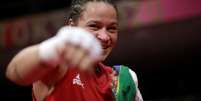 Beatriz Ferreira comemora vitória na semifina do torneio feminino de boxe da Tóquio 2020
05/08/2021 REUTERS/Ueslei Marcelino  Foto: Reuters