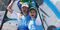 Martine Grael e Kahena Kunze conquistaram a medalha de ouro nos Jogos Olímpicos (DIVULGAÇÃO/TIME BRASIL)  Foto: Lance!