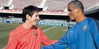 Messi e Rivaldo. (Foto: Reprodução/Instagram)  Foto: Gazeta Esportiva