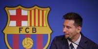 Messi chorou em sua despedida do Barcelona  Foto: Albert Gea / Reuters