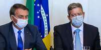 Jair Bolsonaro e Arthur Lira durante encontro em Brasília  Foto: Cláudio Marques / Futura Press