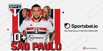 São Paulo tem acordo com o Sportsbet.io até dezembro de 2024 (Foto: Reprodução/ Twitter @Sportsbet.io)  Foto: Lance!