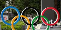 Logo dos Jogos Olímpicos e Paralímpicos em frente ao Estádio Nacional de Tóquio
14/10/2020 REUTERS/Kim Kyung-Hoon  Foto: Reuters