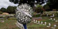 Funeral de vítima da Covid-19 no cemitério Campo da Esperança, em Brasília (DF) 
29/04/2021
REUTERS/Ueslei Marcelino  Foto: Reuters