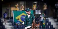 Rodolpho Riskalla mostrou domínio sobre Don Enrico e levou a prata no hipismo (Foto: Wander Roberto /CPB)  Foto: Lance!