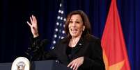 Vice-presidente dos EUA, Kamala Harris, durante entrevista coletiva em Han&oacute;i, capital do Vietn&atilde;
26/08/2021 REUTERS/Evelyn Hockstein/Pool  Foto: Reuters