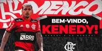 Kenedy foi anunciado como reforço do Flamengo na semana passada (Foto: Divulgação/Flamengo)  Foto: Lance!