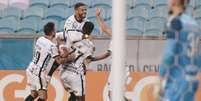 Corinthians bateu o Grêmio com um gol de Jô na segunda etapa (Foto: Reprodução/Twitter Corinthians)  Foto: Lance!