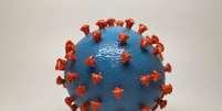 Modelo 3D do vírus da covid-19  Foto: Reuters
