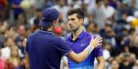 Nova Djokovic cumprimenta Nodskov Rune após partida do Aberto dos EUA
31/08/2021
Jerry Lai-USA TODAY Sports  Foto: Reuters