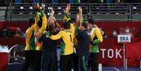 Seleção masculina de goalball buscará a inédita medalha de ouro em Tóquio (Foto: Matsui Mikihito/CPB)  Foto: Lance!