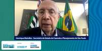 O secretário de Fazenda e Planejamento de São Paulo, Henrique Meirelles, durante painel do Finanças Mais.  Foto: Reprodução/YouTube / Estadão