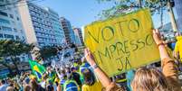 Manifestantes em ato a favor de Bolsonaro  Foto: Gabriel Bastos / Futura Press
